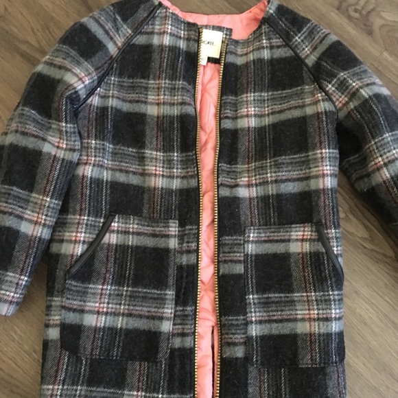 Cherokee Toddler Girls Dress Casual Winter Jacket Pea Coat Black Plaid NWT Cute!